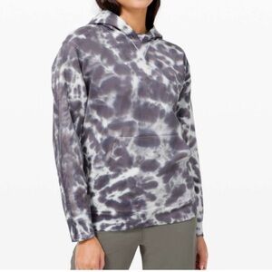 Lululemon tie-dye all yours women’s hoodie size 4 gray and white